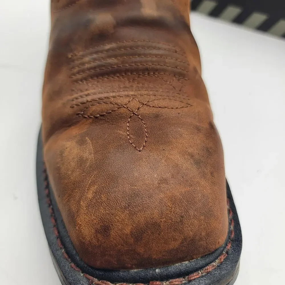 Ariat Men’s Brown Work Boots - Sierra Pull-On Steel Toe